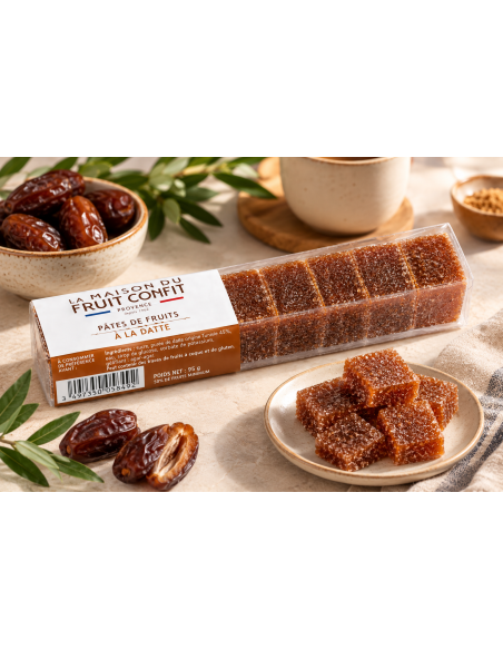 Pâtes de fruits à la datte 95 g | Maison du Fruit Confit