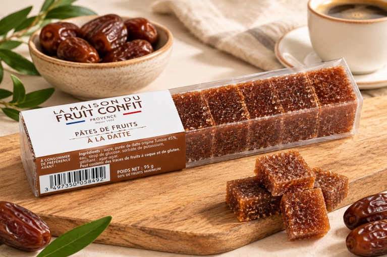 Pâtes de fruits à la datte 95 g | Maison du Fruit Confit