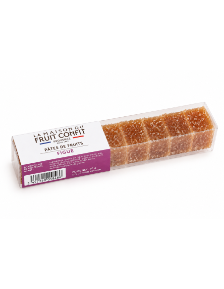 Pâte de fruit à la figue 90 g : 51 % de pulpe, tendre et fondante