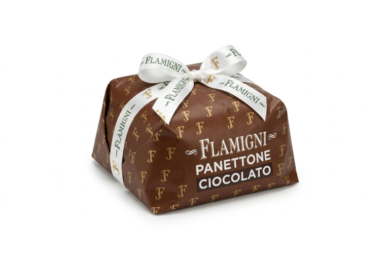 Iced Chocolate Panettone 500 g with Natural Sourdough, No Raisins or Candied Fruit