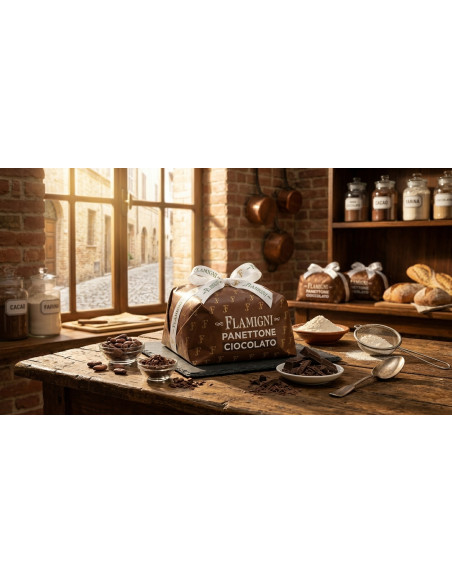 Panettone glacé au chocolat 500 g au levain naturel, sans raisins ni fruits confits