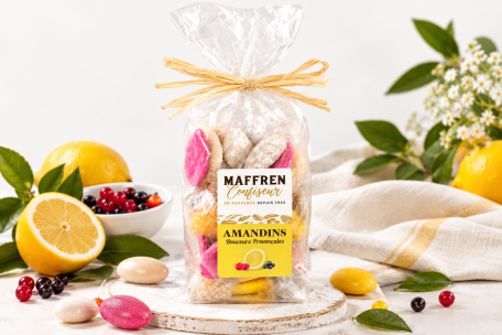 Amandins de Provence framboise, cassis, citron – sachet 100 g 2